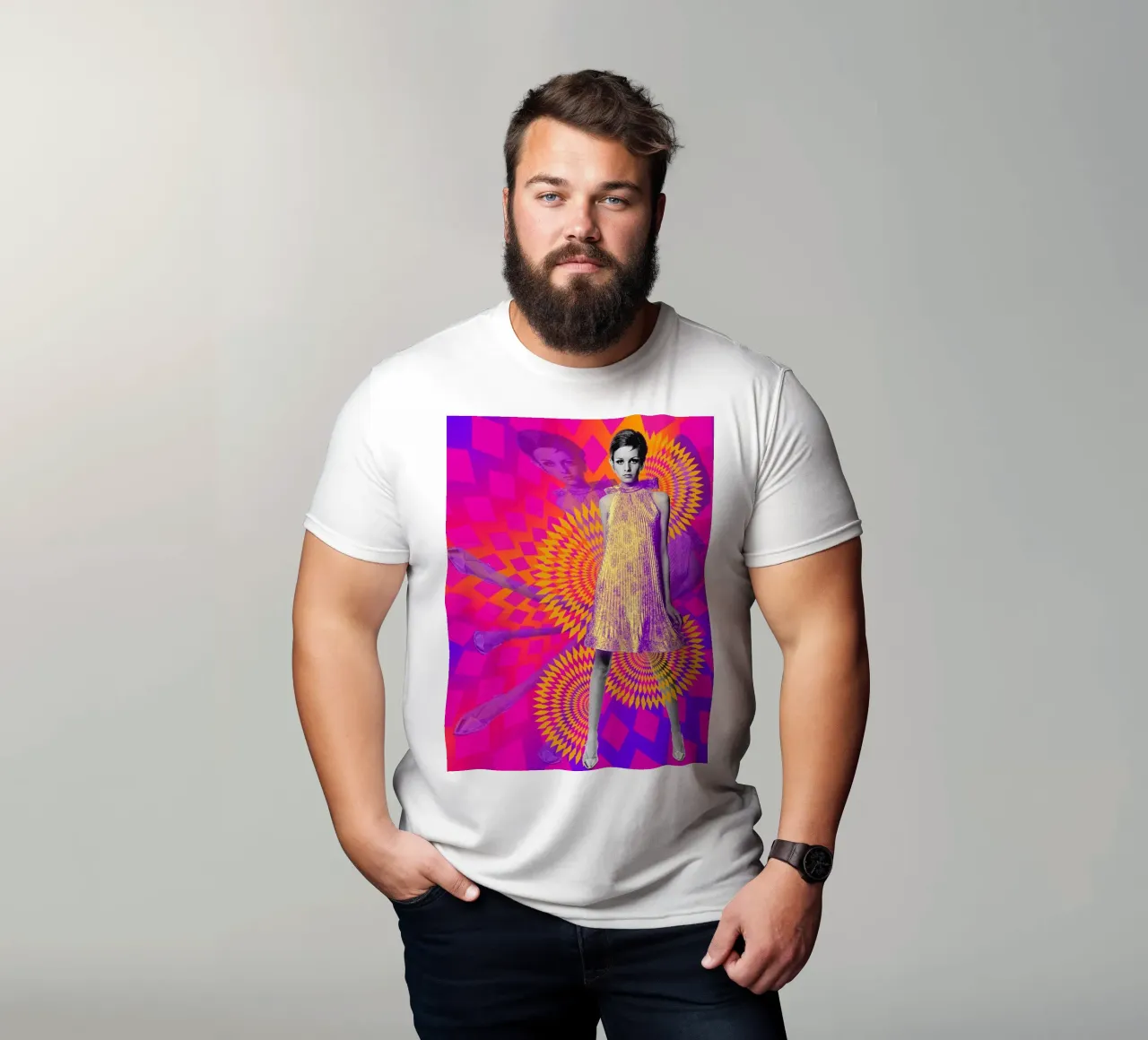 Supermodel Twiggy 1 - Supermodels of the Sixties Series t-shirt de DesmondBates