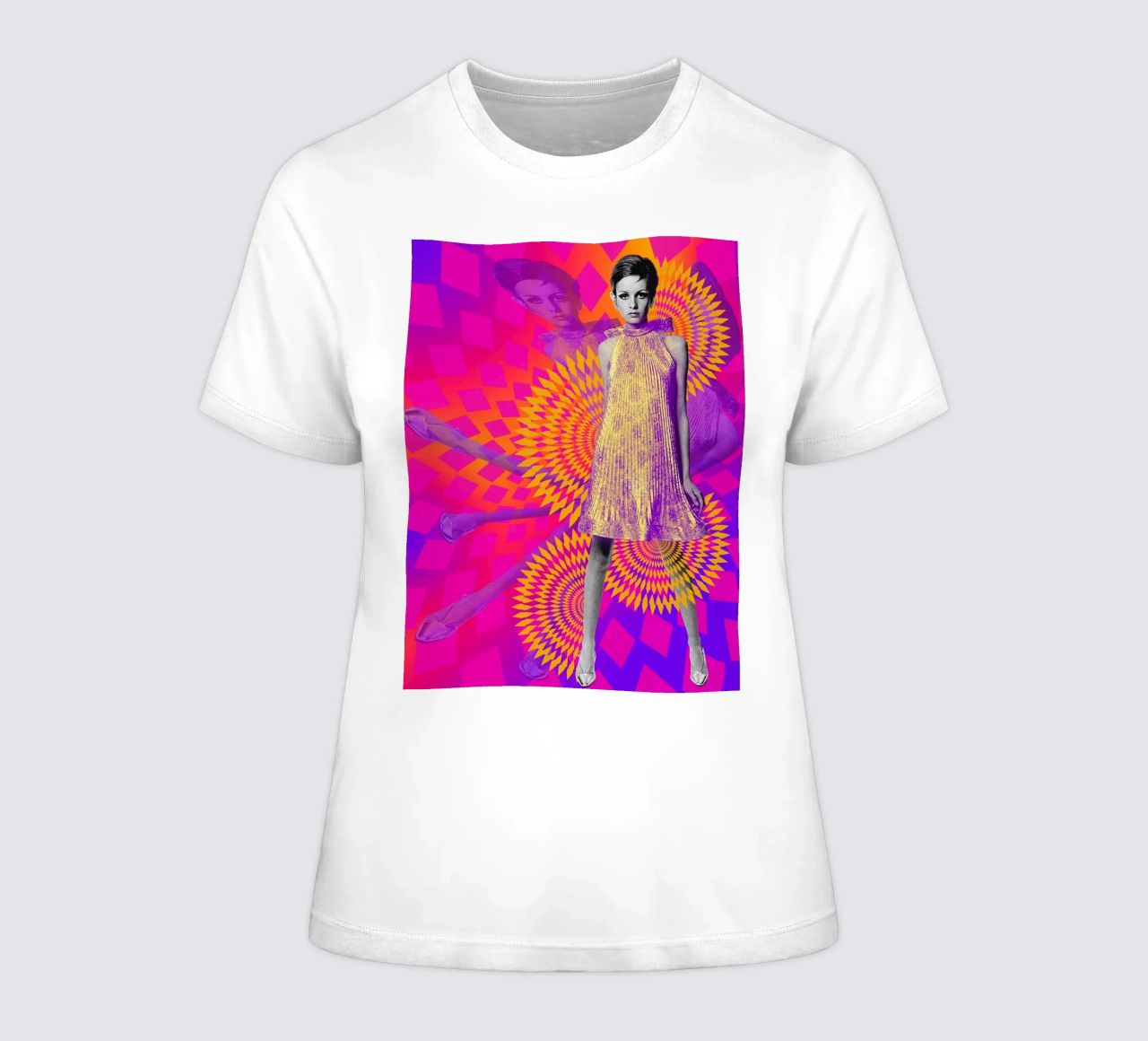 Supermodel Twiggy 1 - Supermodels of the Sixties Series camiseta de mujer de DesmondBates