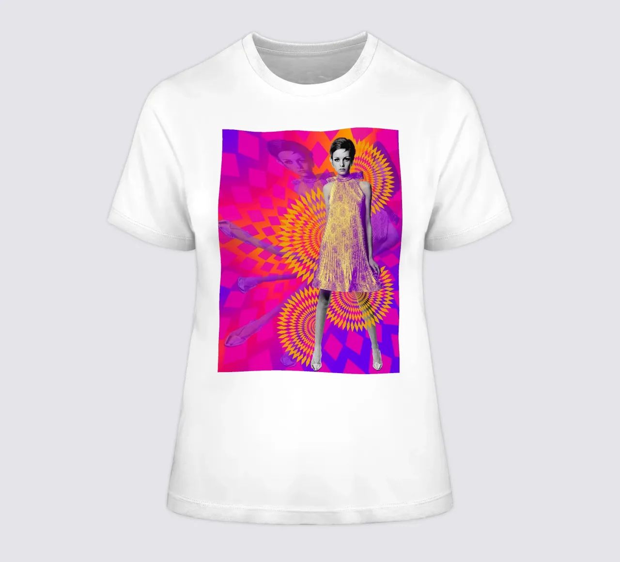 Supermodel Twiggy 1 - Supermodels of the Sixties Series t-shirt da donna da DesmondBates