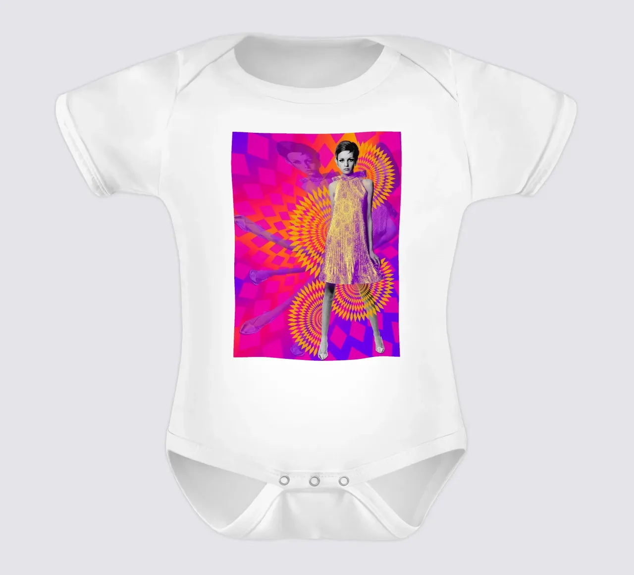 Supermodel Twiggy 1 - Supermodels of the Sixties Series body de bebé de DesmondBates