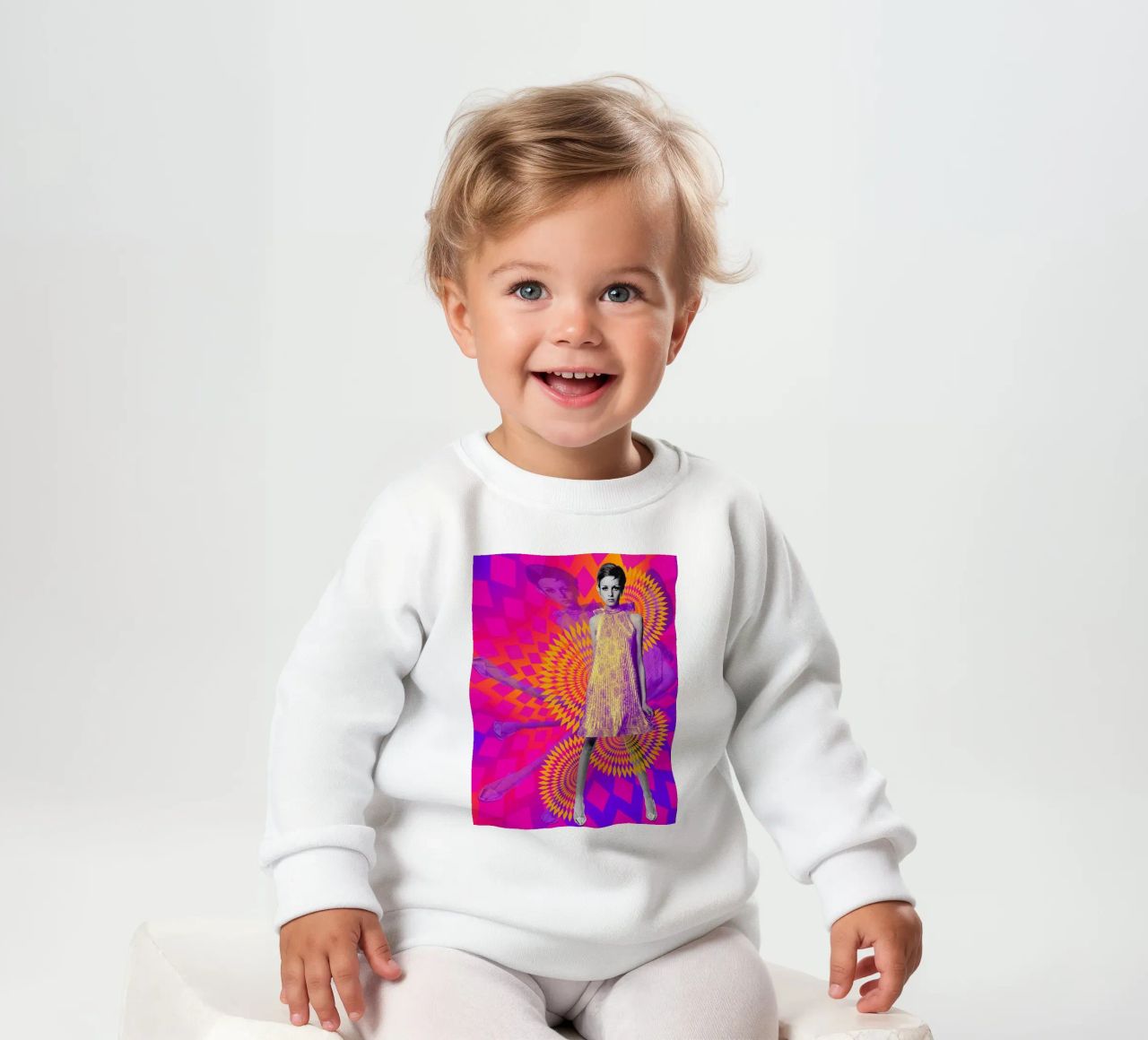 Supermodel Twiggy 1 - Supermodels of the Sixties Series sudadera de bebé de DesmondBates