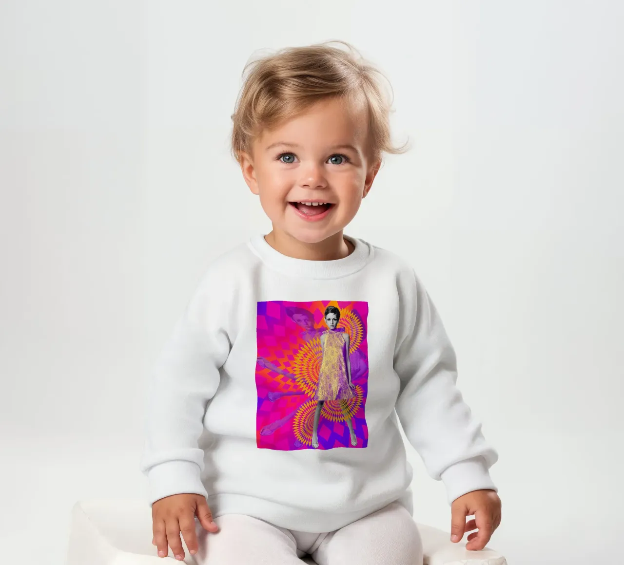 Supermodel Twiggy 1 - Supermodels of the Sixties Series baby sweatshirt van DesmondBates