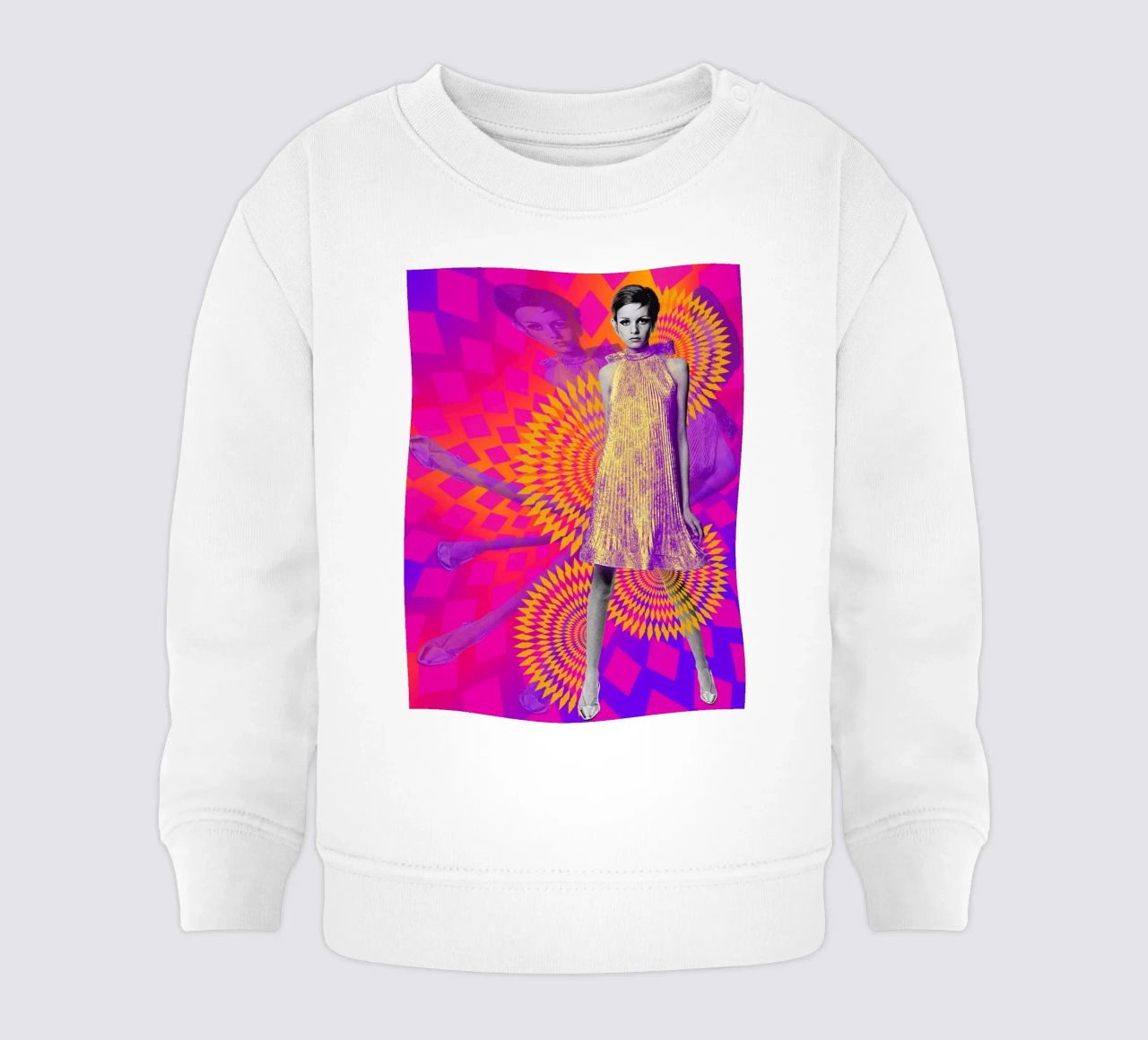 Supermodel Twiggy 1 - Supermodels of the Sixties Series sudadera de bebé de DesmondBates