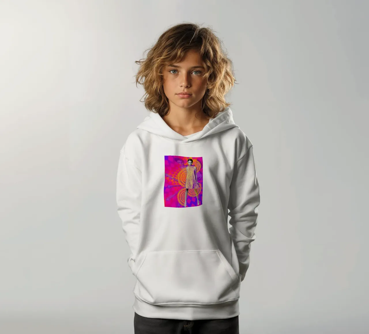 Supermodel Twiggy 1 - Supermodels of the Sixties Series Kinder Hoodie von DesmondBates