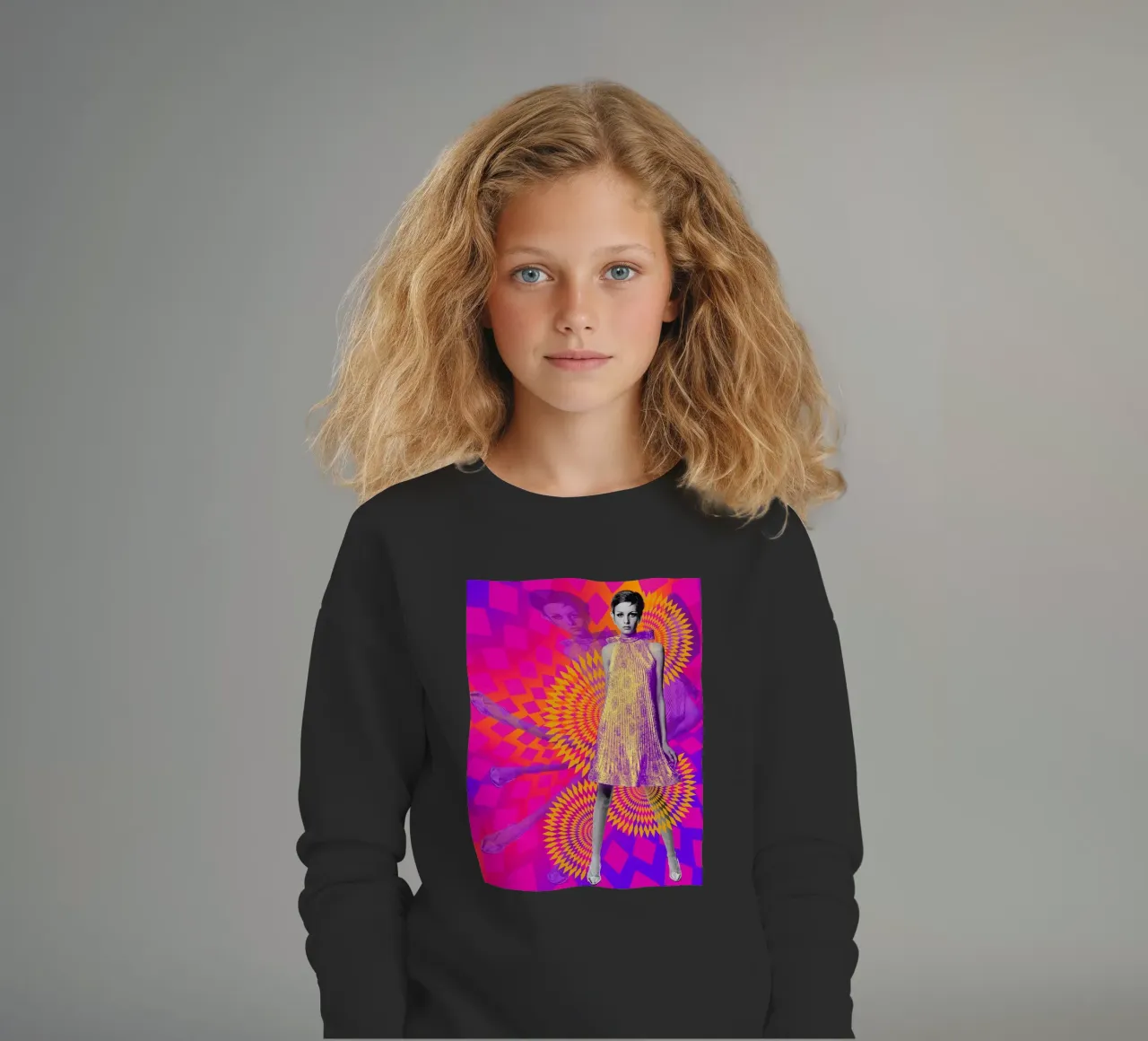 Supermodel Twiggy 1 - Supermodels of the Sixties Series felpa bambino da DesmondBates