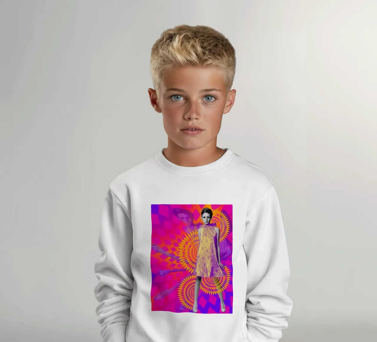 Supermodel Twiggy 1 - Supermodels of the Sixties Series sweat enfant de DesmondBates