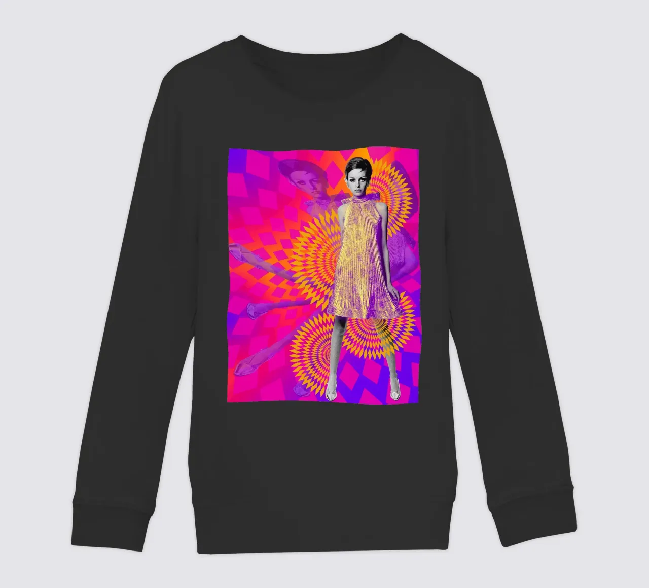 Supermodel Twiggy 1 - Supermodels of the Sixties Series felpa bambino da DesmondBates