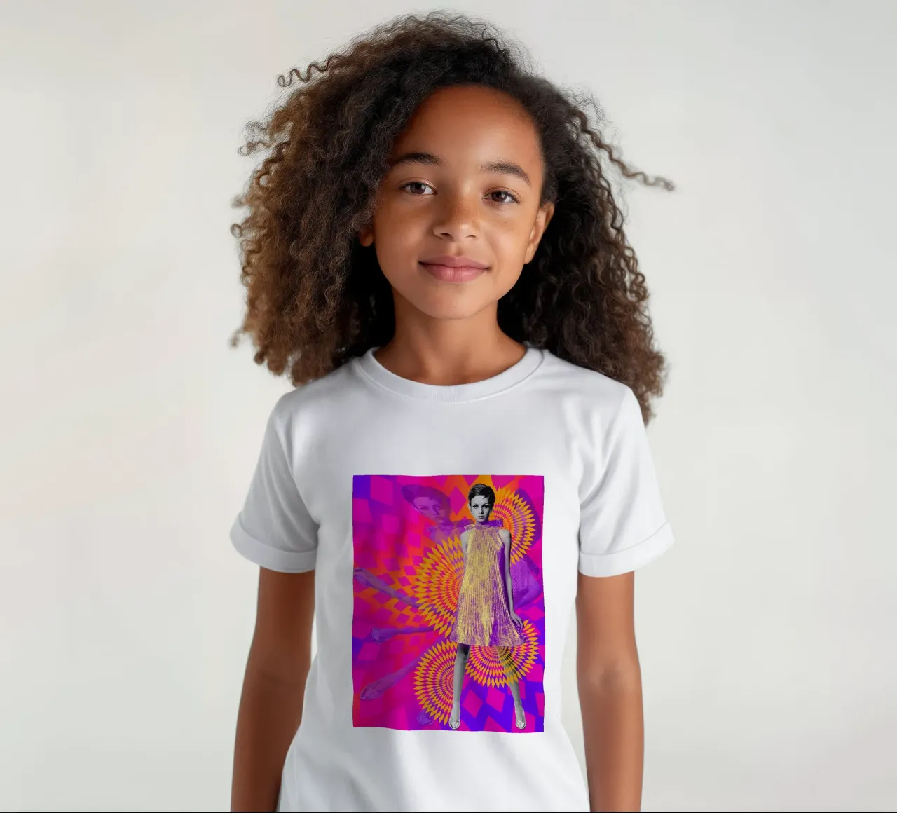 Supermodel Twiggy 1 - Supermodels of the Sixties Series camiseta para niños de DesmondBates