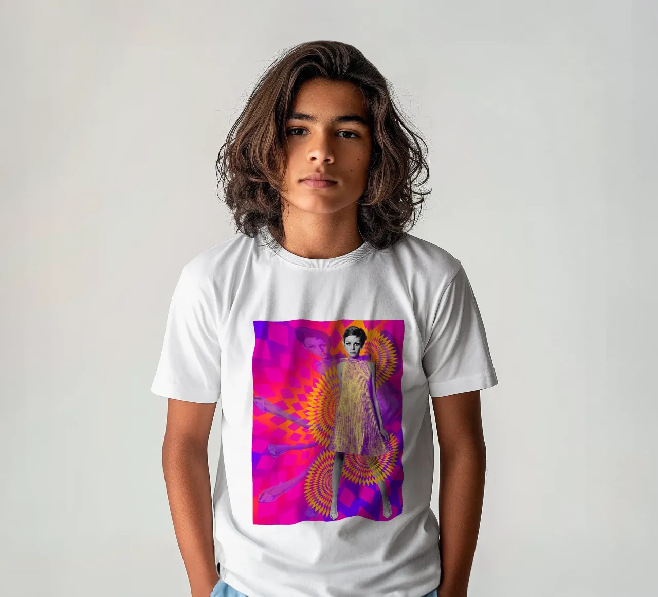 Supermodel Twiggy 1 - Supermodels of the Sixties Series t-shirt bambini da DesmondBates