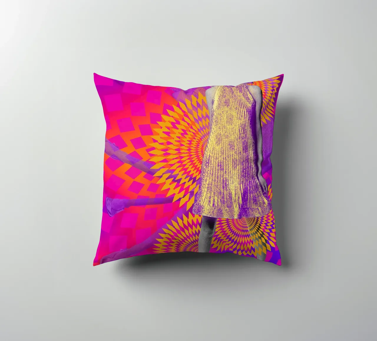 Supermodel Twiggy 1 - Supermodels of the Sixties Series cuscino da DesmondBates