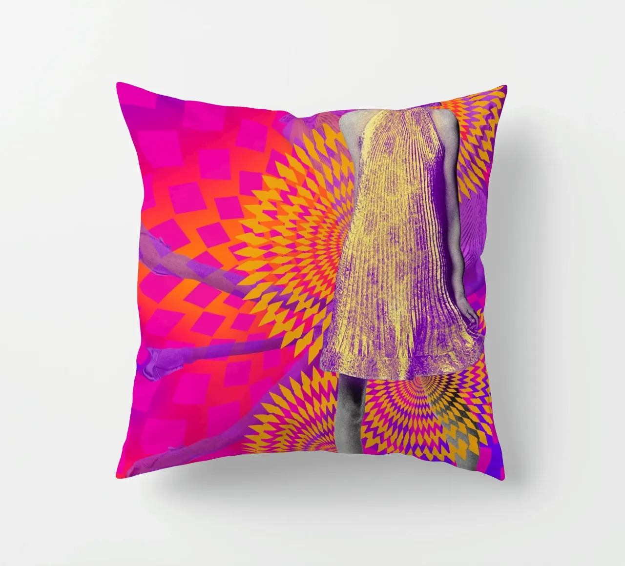 Supermodel Twiggy 1 - Supermodels of the Sixties Series cuscino da DesmondBates