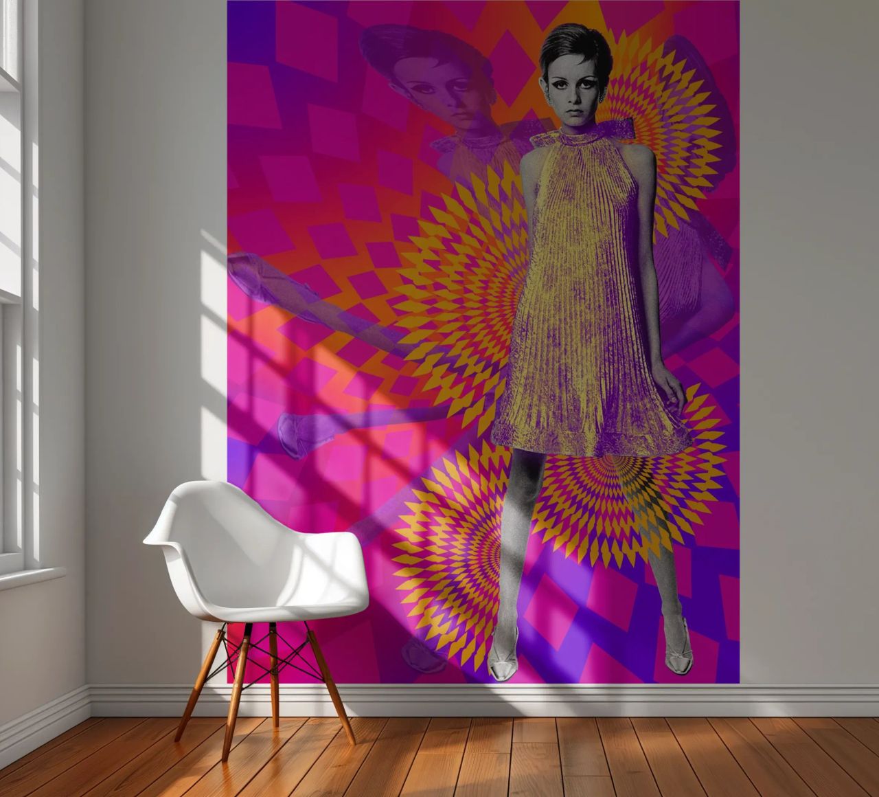 Supermodel Twiggy 1 - Supermodels of the Sixties Series papel para pared de DesmondBates