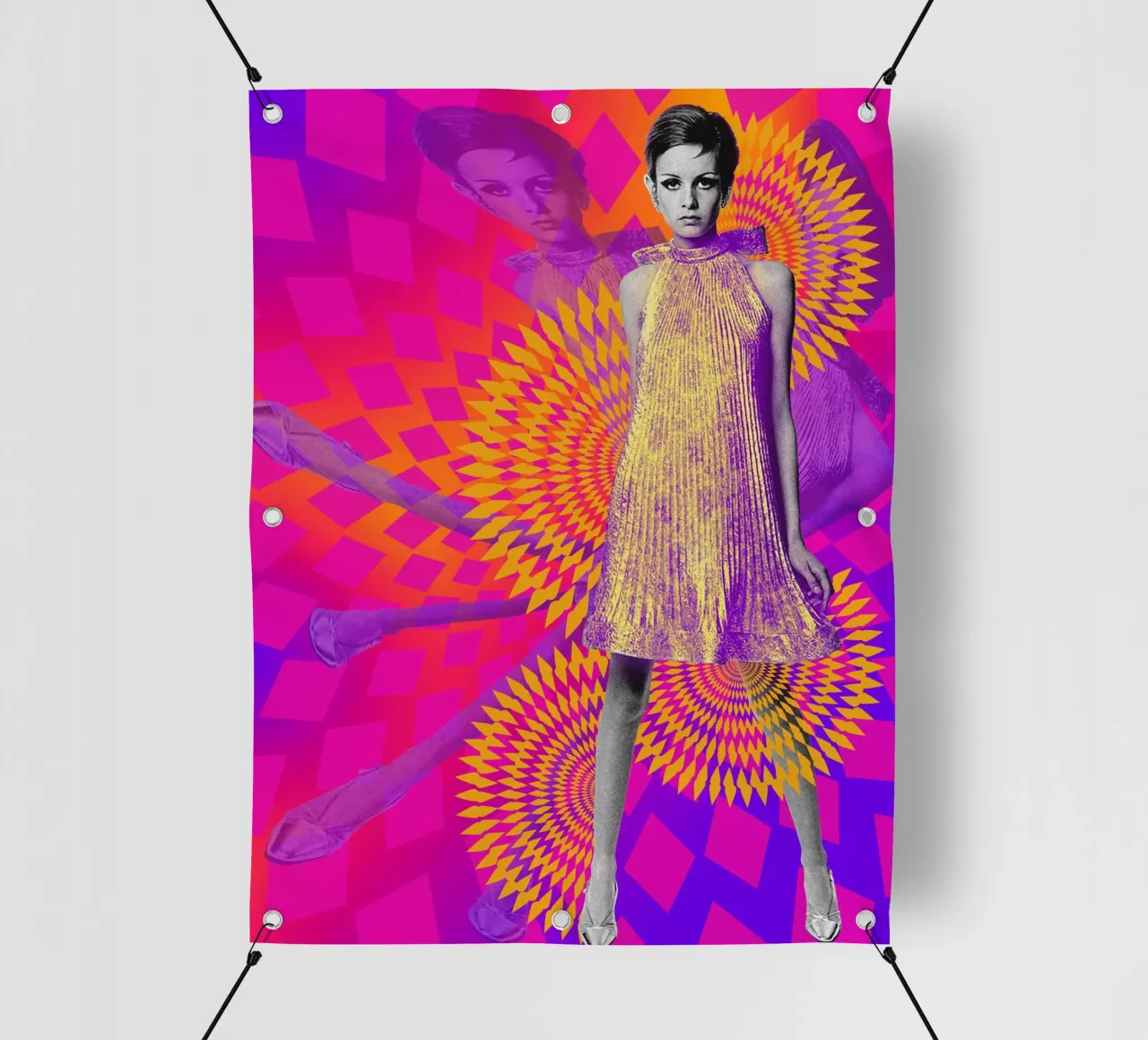 Supermodel Twiggy 1 - Supermodels of the Sixties Series pvc-zeil van DesmondBates