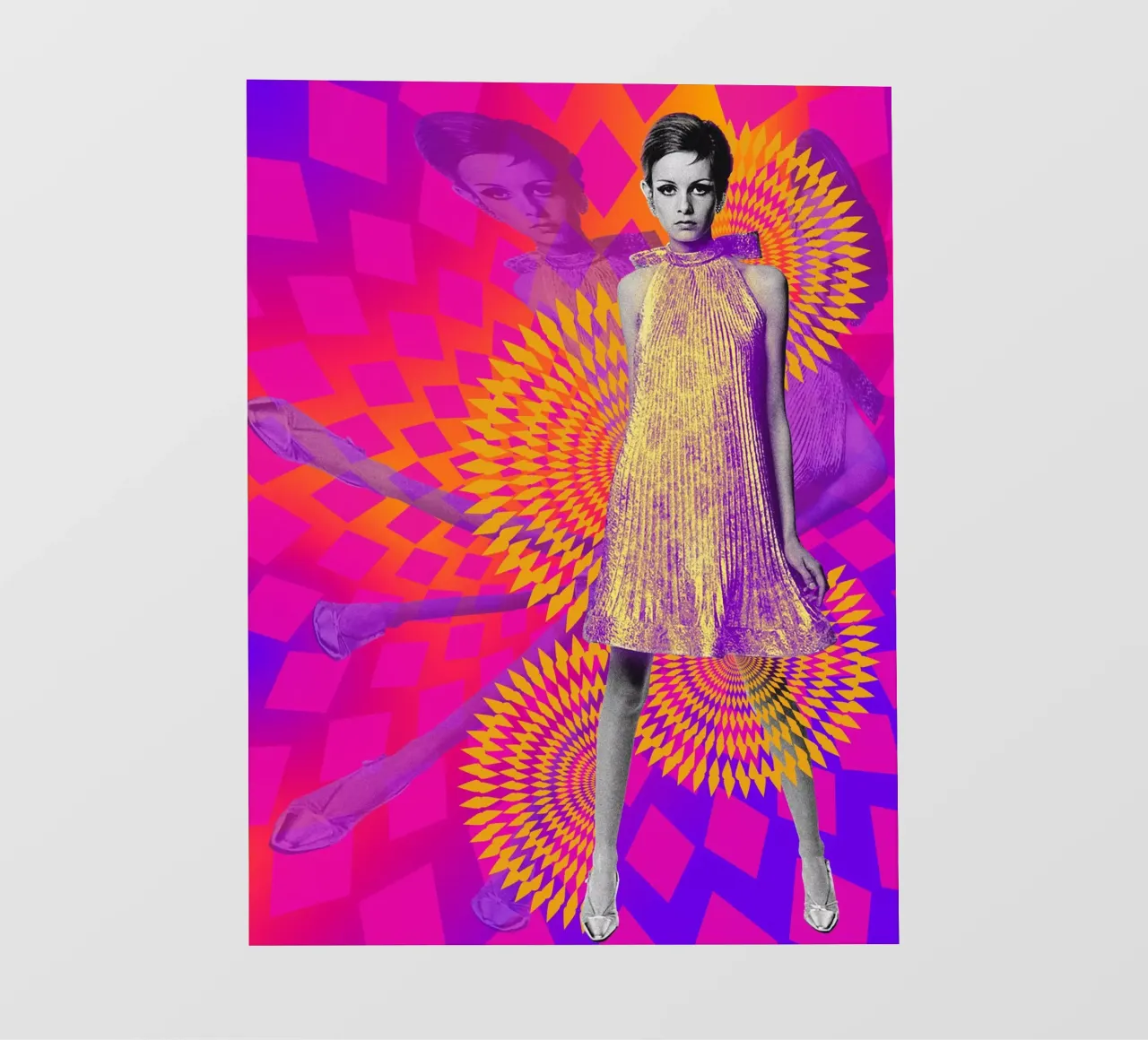 Supermodel Twiggy 1 - Supermodels of the Sixties Series pvc-zeil van DesmondBates