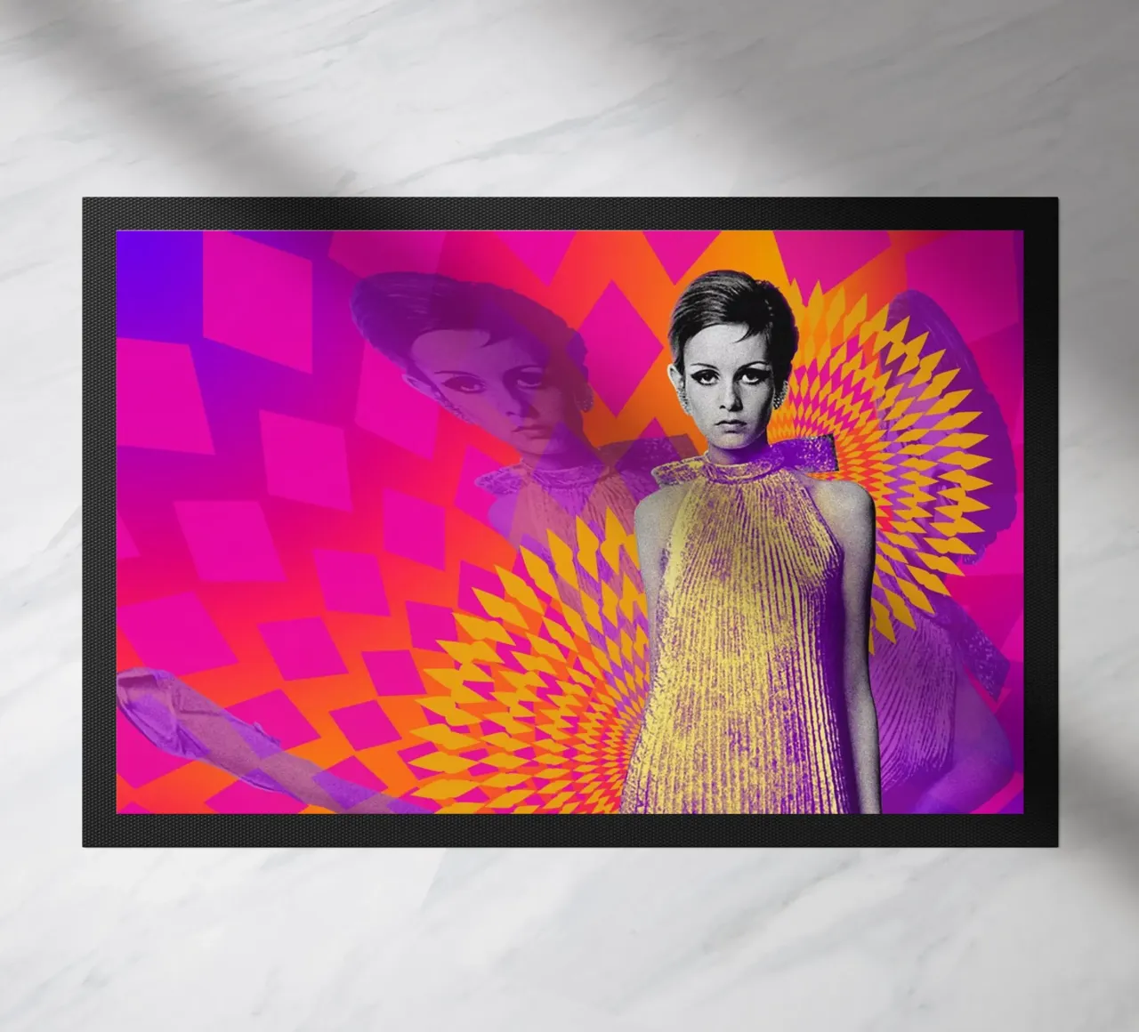 Supermodel Twiggy 1 - Supermodels of the Sixties Series paillasson de DesmondBates