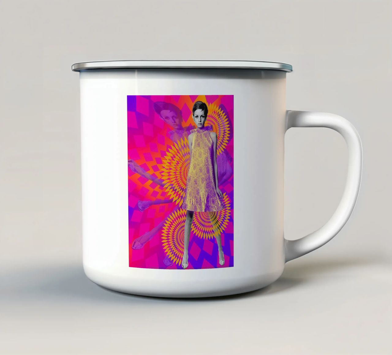 Supermodel Twiggy 1 - Supermodels of the Sixties Series tazza in smalto da DesmondBates