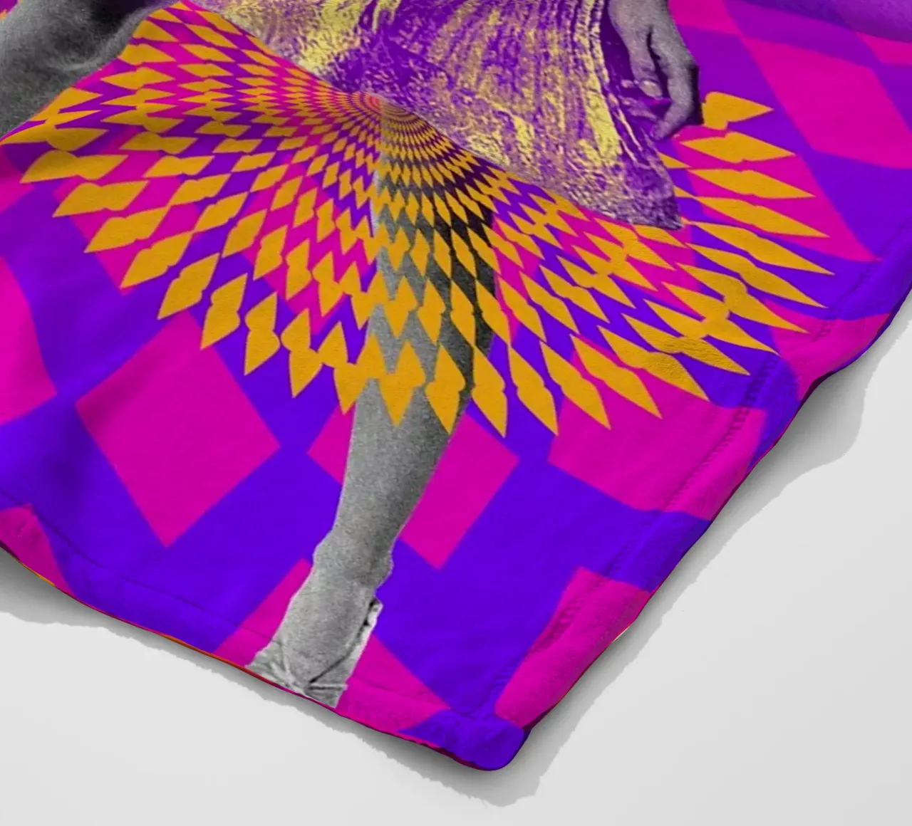 Supermodel Twiggy 1 - Supermodels of the Sixties Series Fleecedecke von DesmondBates