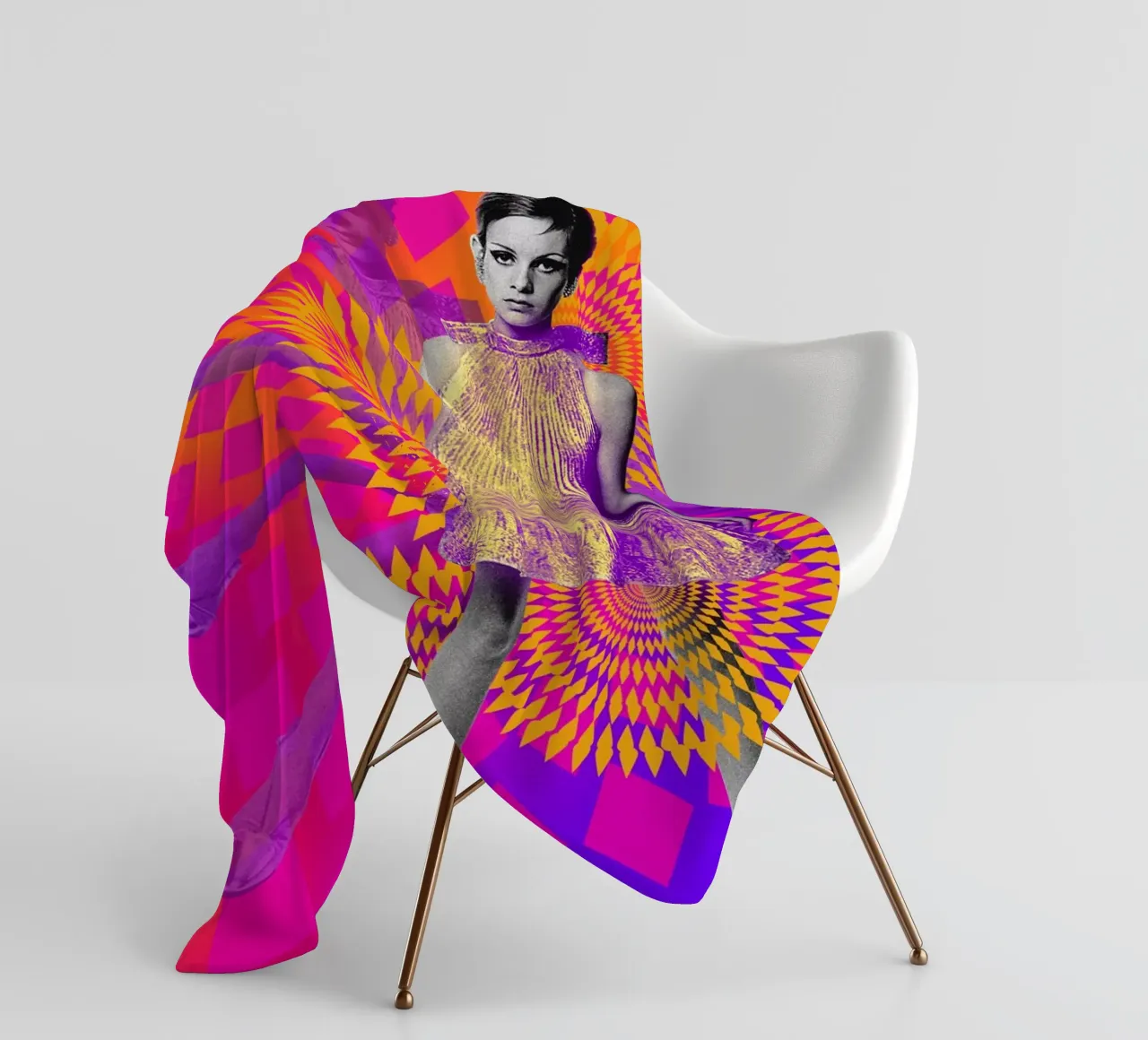 Supermodel Twiggy 1 - Supermodels of the Sixties Series coperta in pile da DesmondBates