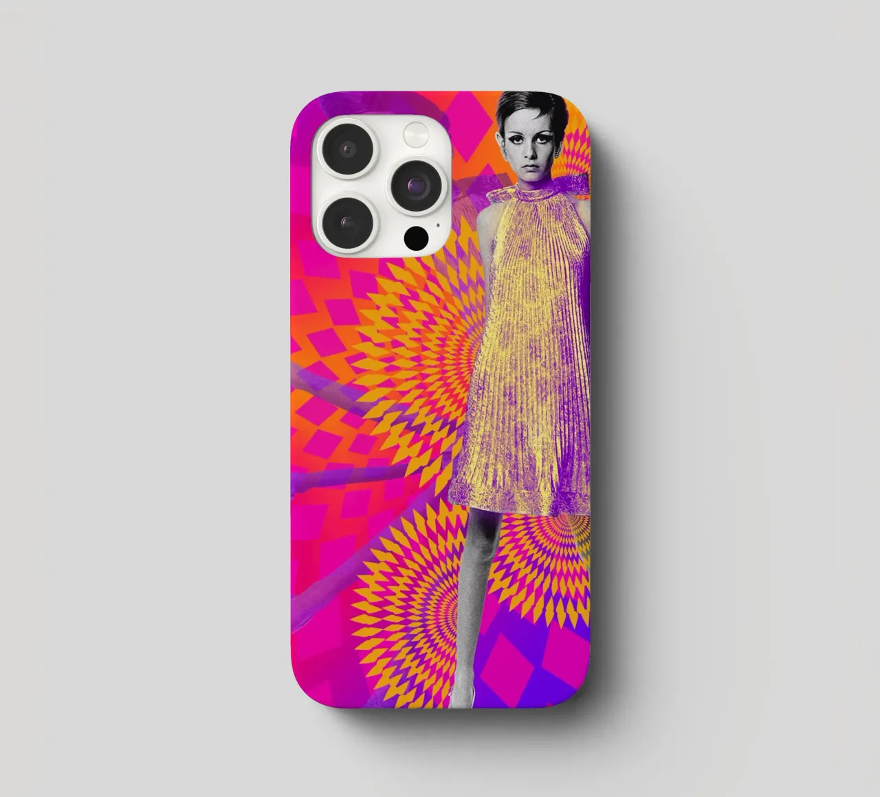 Supermodel Twiggy 1 - Supermodels of the Sixties Series iphone case by DesmondBates