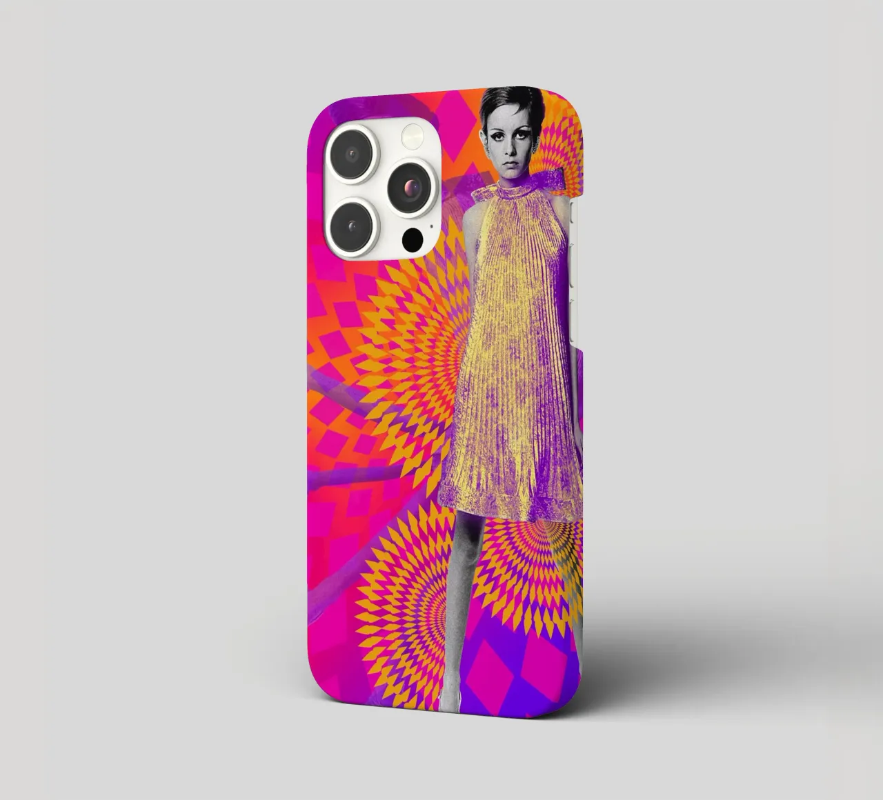 Supermodel Twiggy 1 - Supermodels of the Sixties Series iphone case by DesmondBates