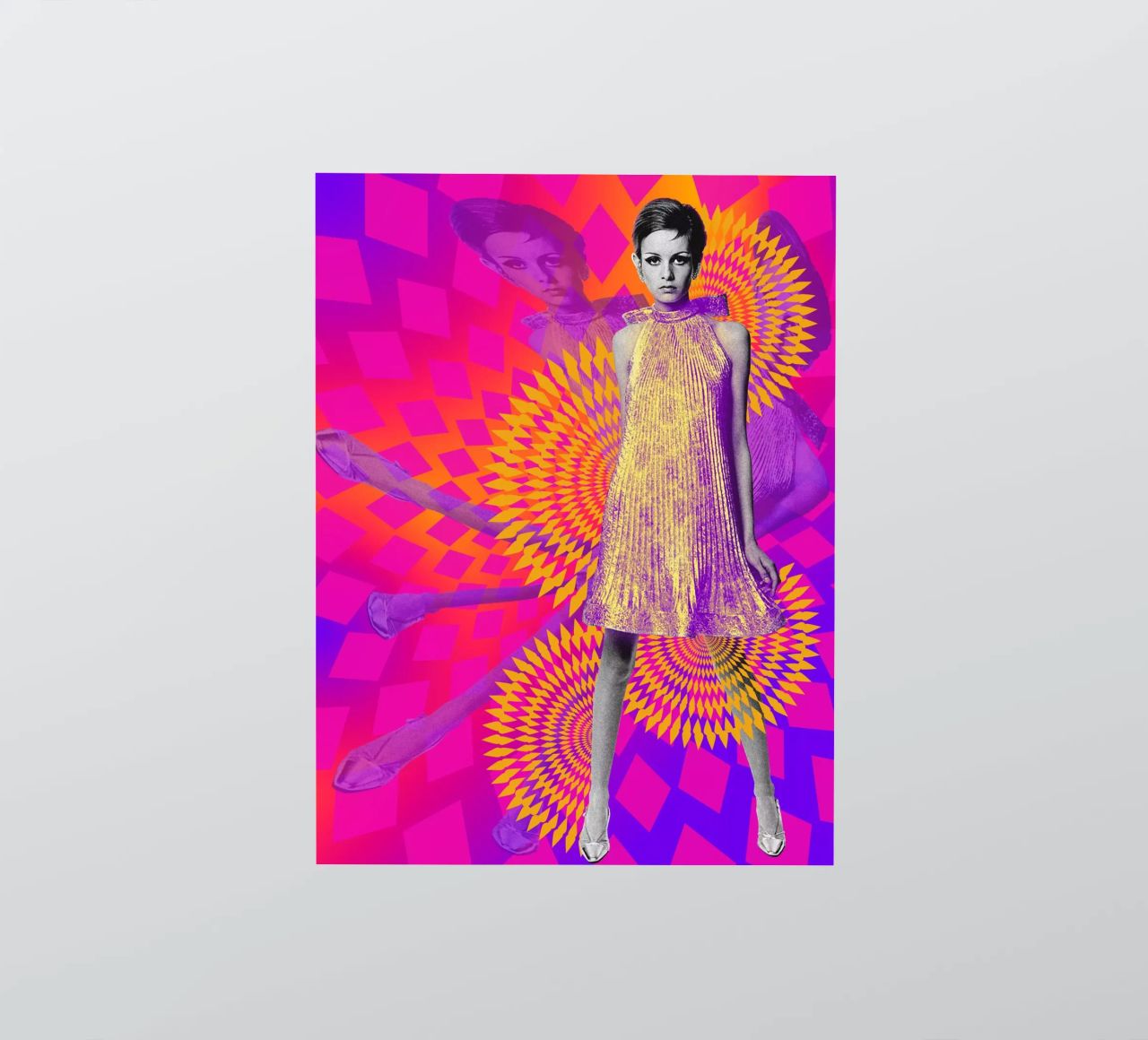 Supermodel Twiggy 1 - Supermodels of the Sixties Series pegatina de DesmondBates