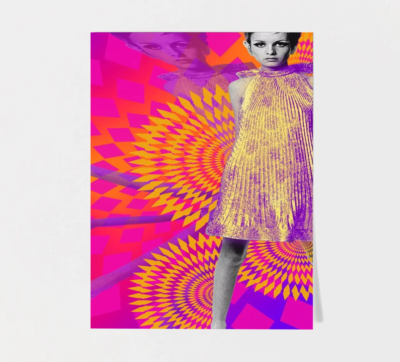 Supermodel Twiggy 1 - Supermodels of the Sixties Series foglio adesivo da DesmondBates