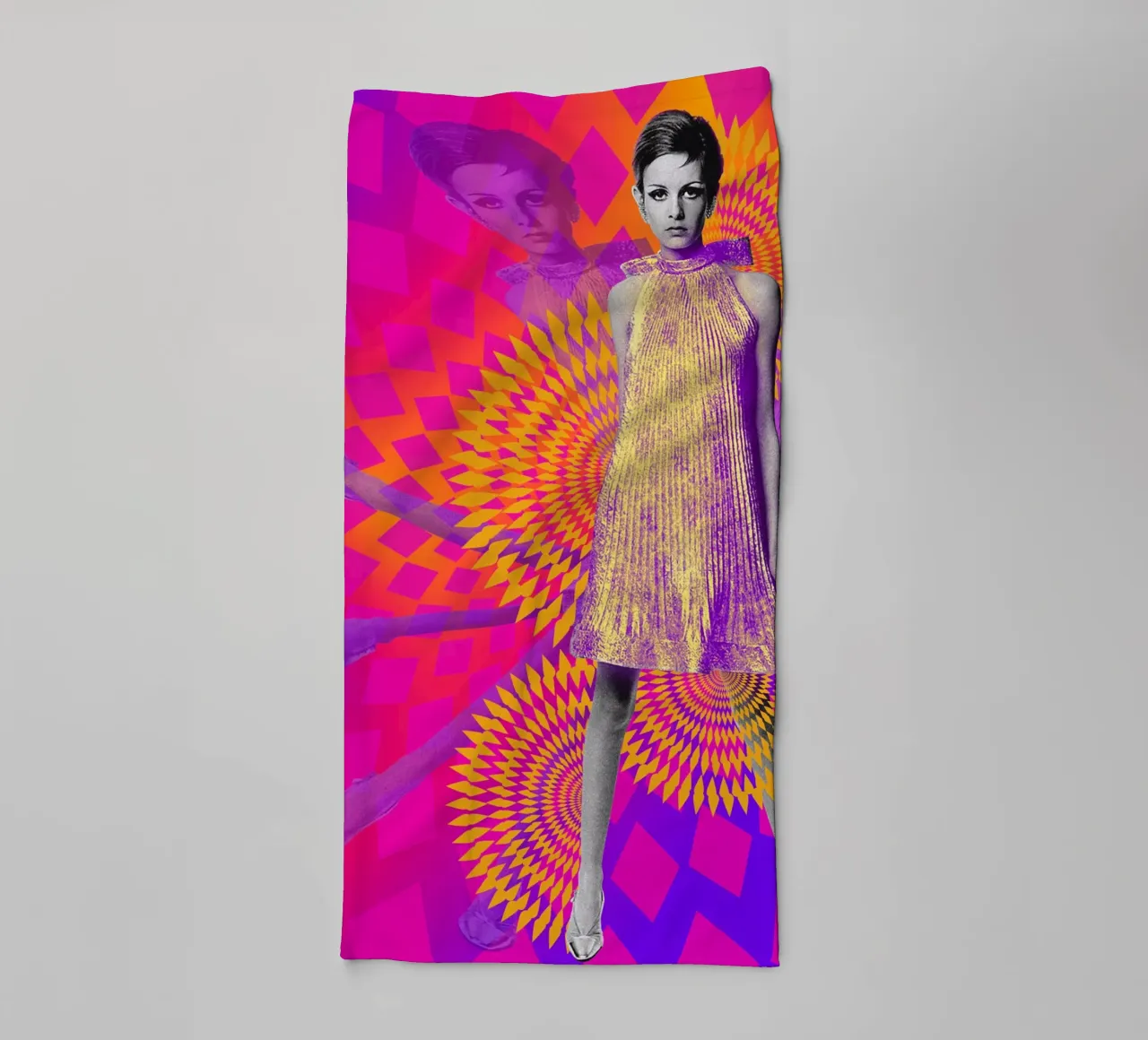 Supermodel Twiggy 1 - Supermodels of the Sixties Series Handtuch von DesmondBates