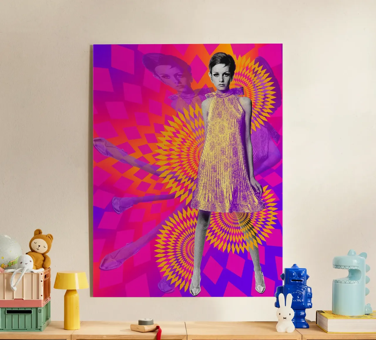 Supermodel Twiggy 1 - Supermodels of the Sixties Series plexiglass da DesmondBates