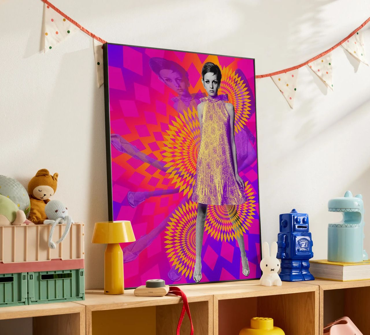 Supermodel Twiggy 1 - Supermodels of the Sixties Series aluminio dibond de DesmondBates