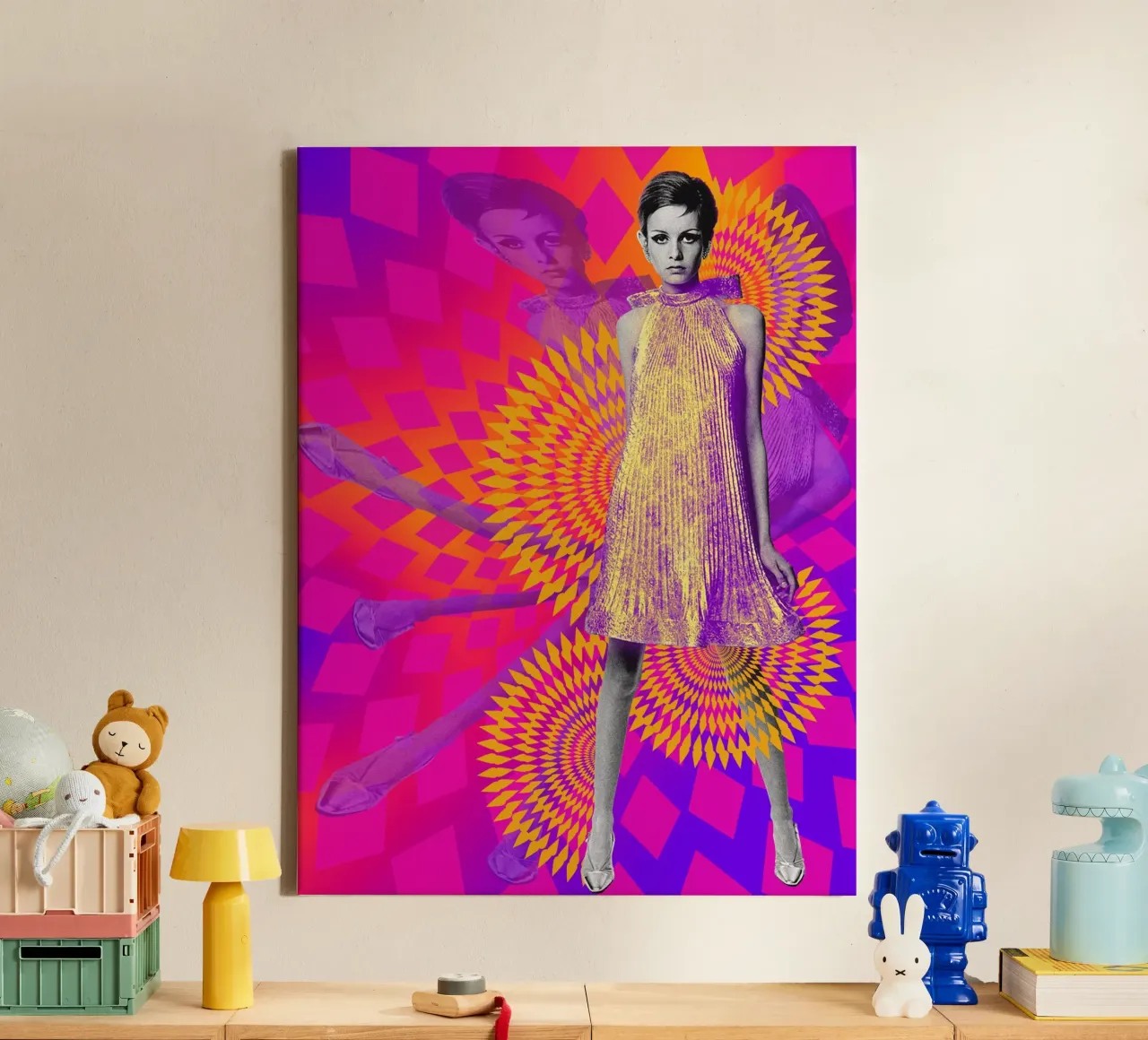 Supermodel Twiggy 1 - Supermodels of the Sixties Series tela da DesmondBates