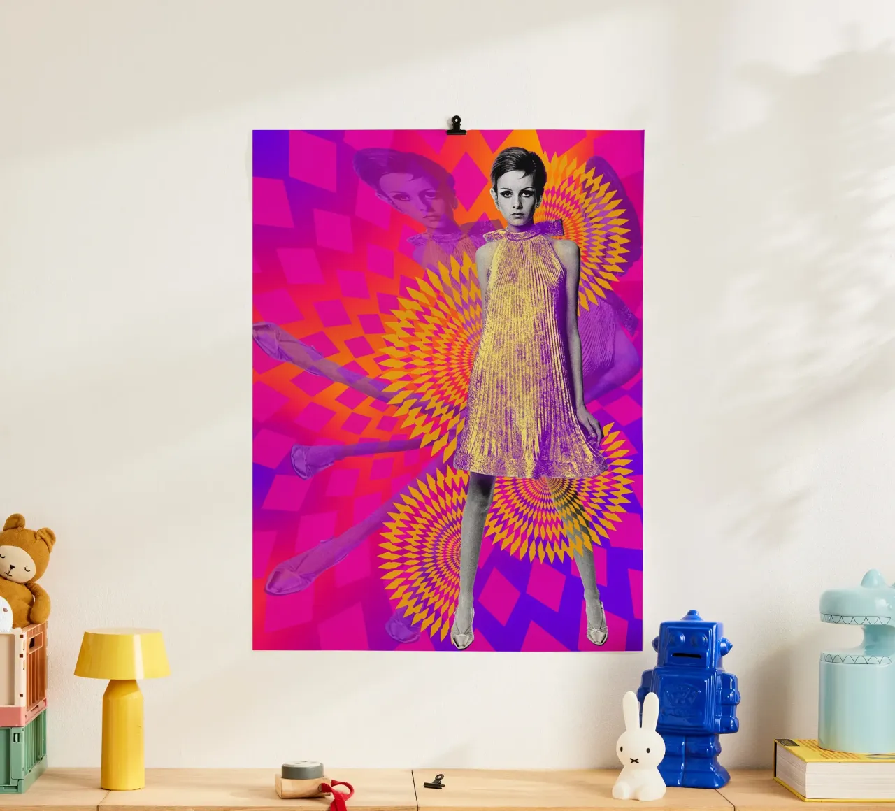 Supermodel Twiggy 1 - Supermodels of the Sixties Series carta hahnemühle da DesmondBates