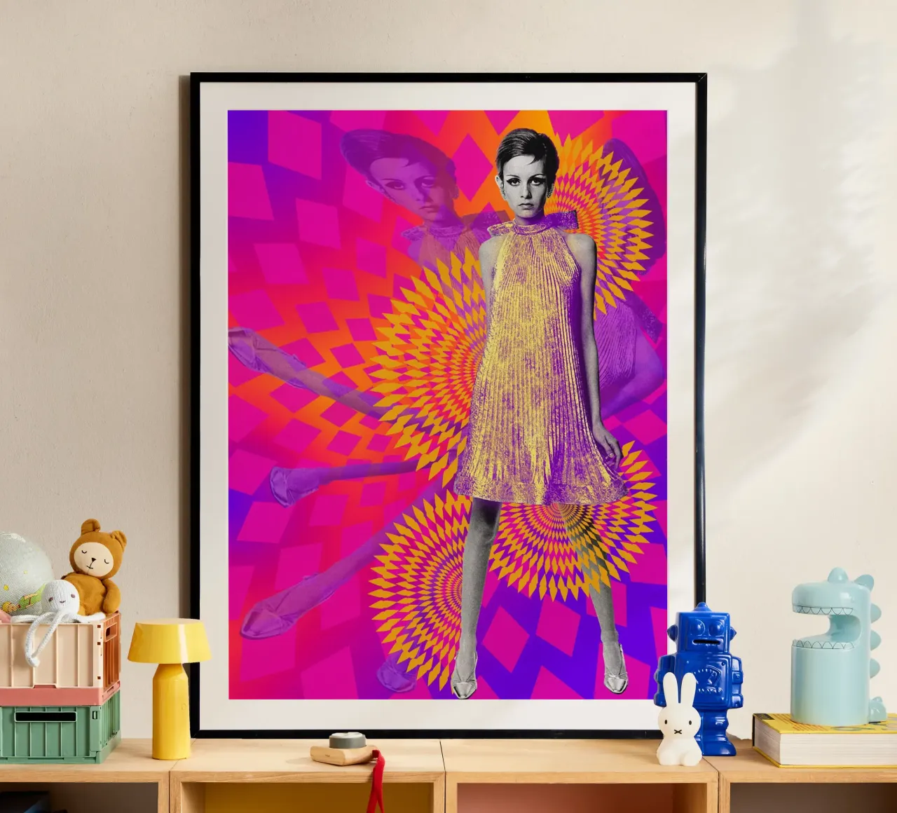 Supermodel Twiggy 1 - Supermodels of the Sixties Series Hahnemühle von DesmondBates