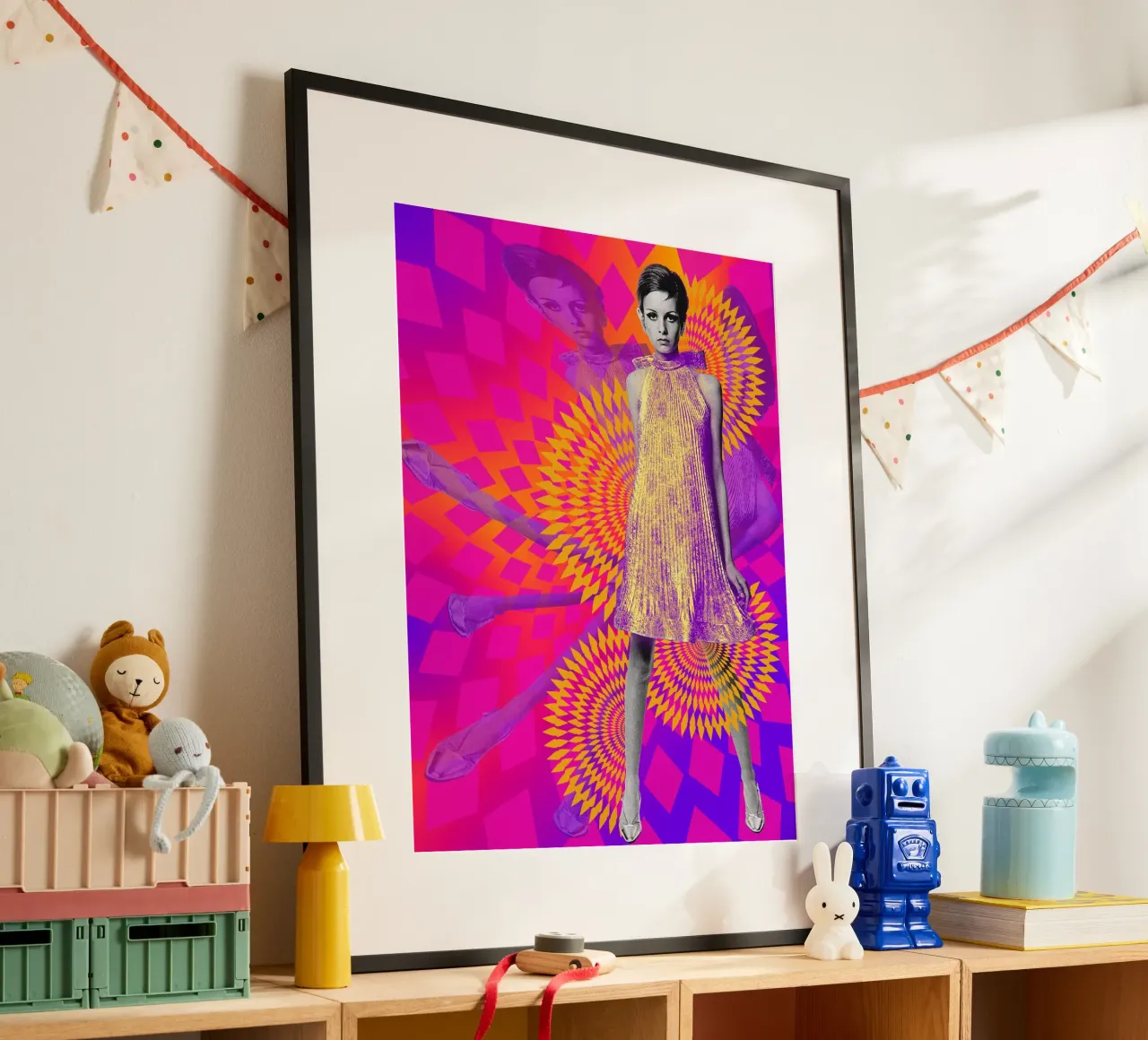 Supermodel Twiggy 1 - Supermodels of the Sixties Series carta hahnemühle da DesmondBates