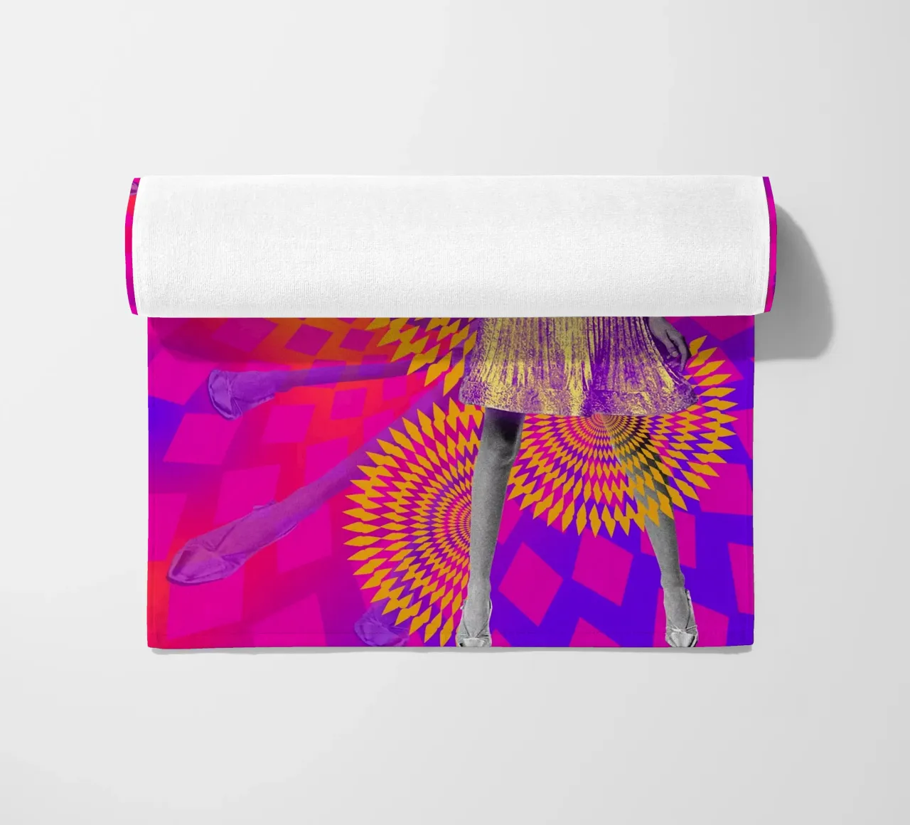 Supermodel Twiggy 1 - Supermodels of the Sixties Series strandhanddoek van DesmondBates