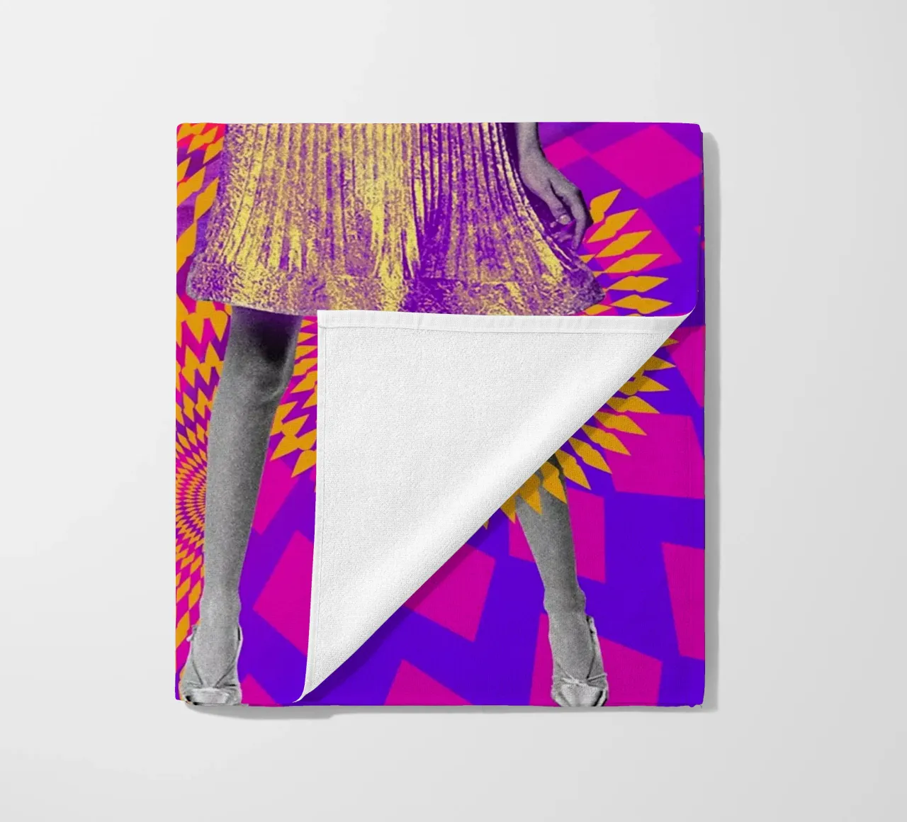 Supermodel Twiggy 1 - Supermodels of the Sixties Series strandhanddoek van DesmondBates