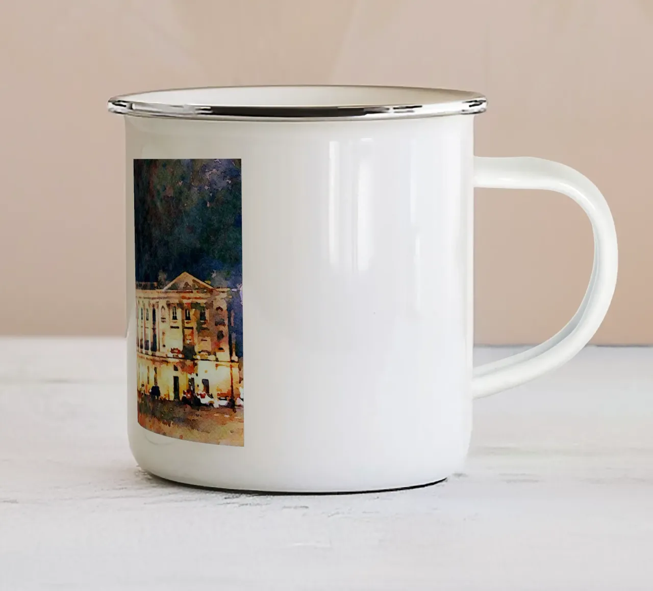 A Parigi tazza in smalto da Massimo Frascogna