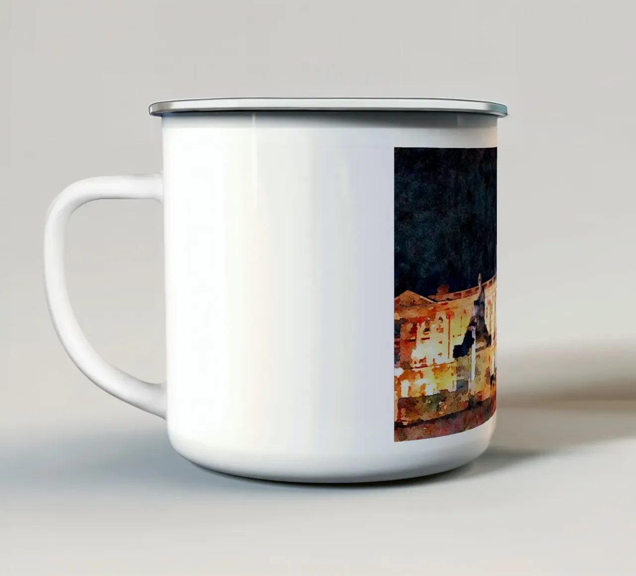 A Parigi tazza in smalto da Massimo Frascogna