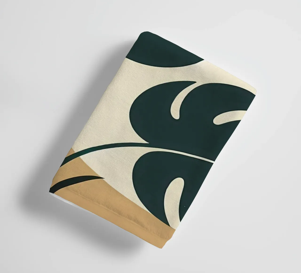 Minimalist Modern Boho Monstera Leaf Abstract towel by Bloom And Brush