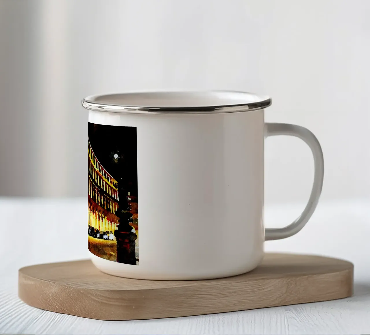 A Parigi tazza in smalto da Massimo Frascogna