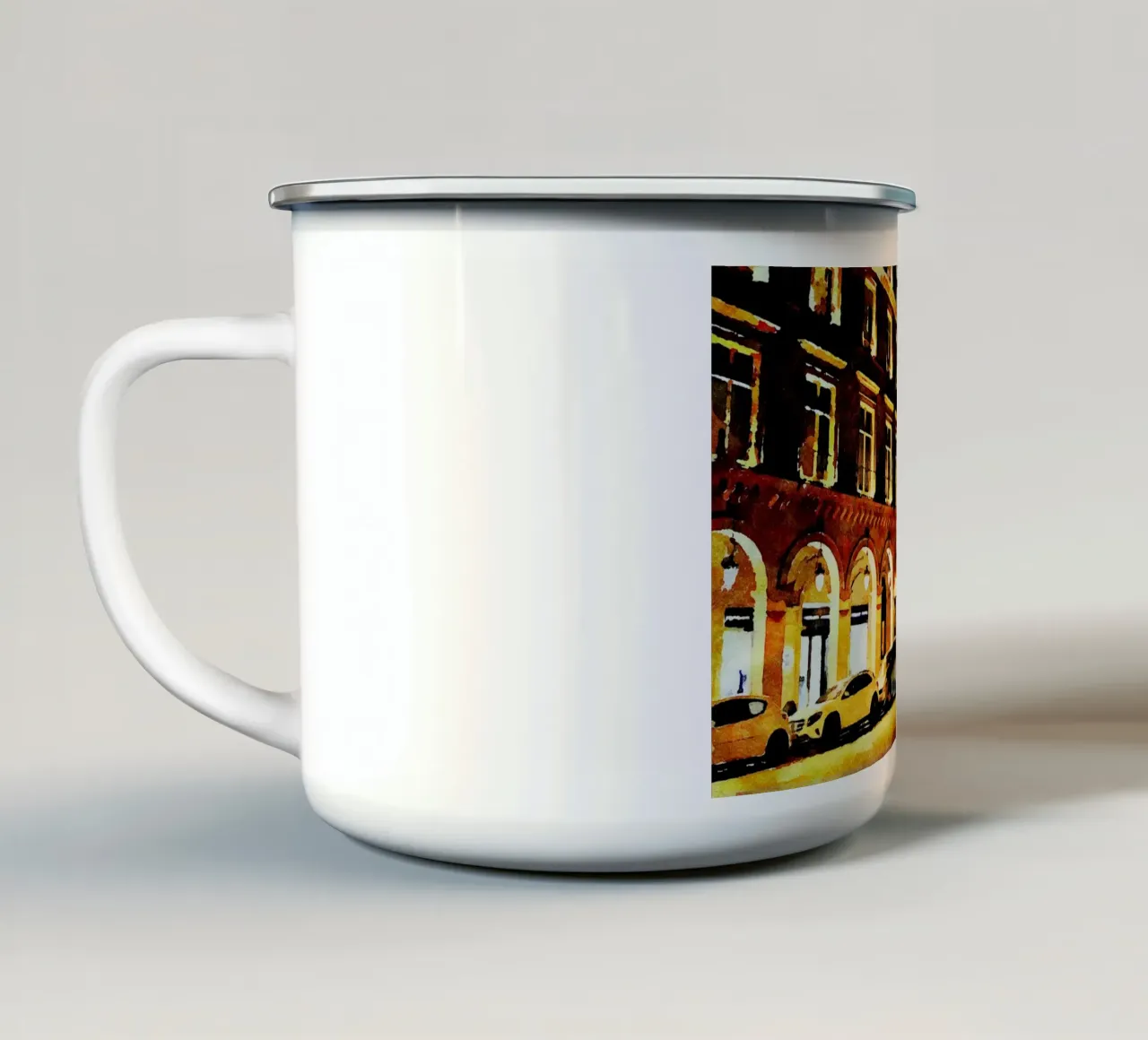 A Parigi tazza in smalto da Massimo Frascogna