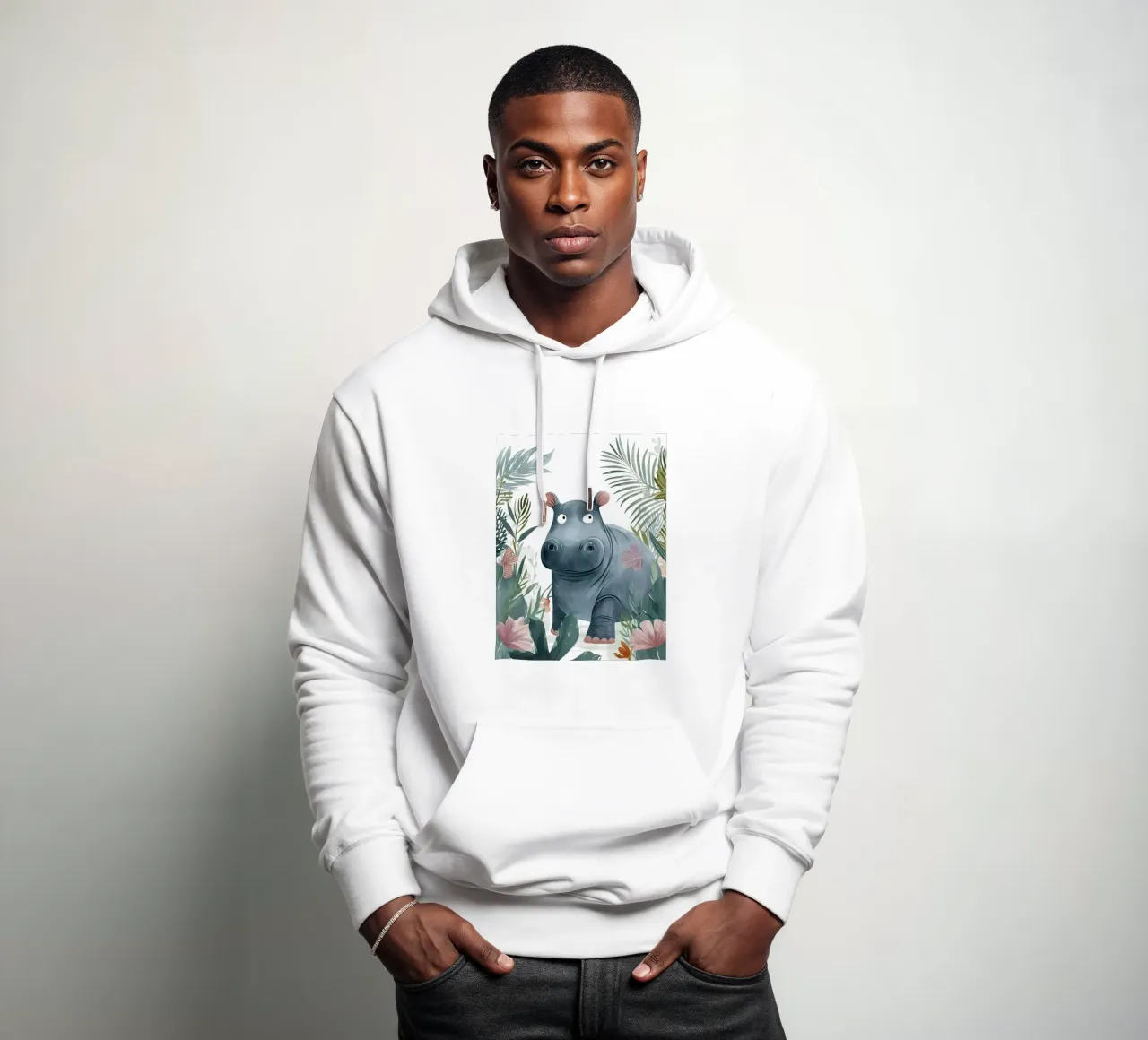 Ippopotamo felpa con cappuccio da Damion Francis