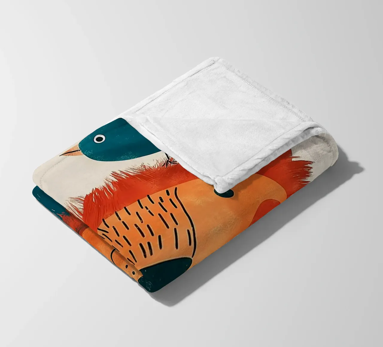 Leone gioioso con uccello coperta in pile da Damion Francis