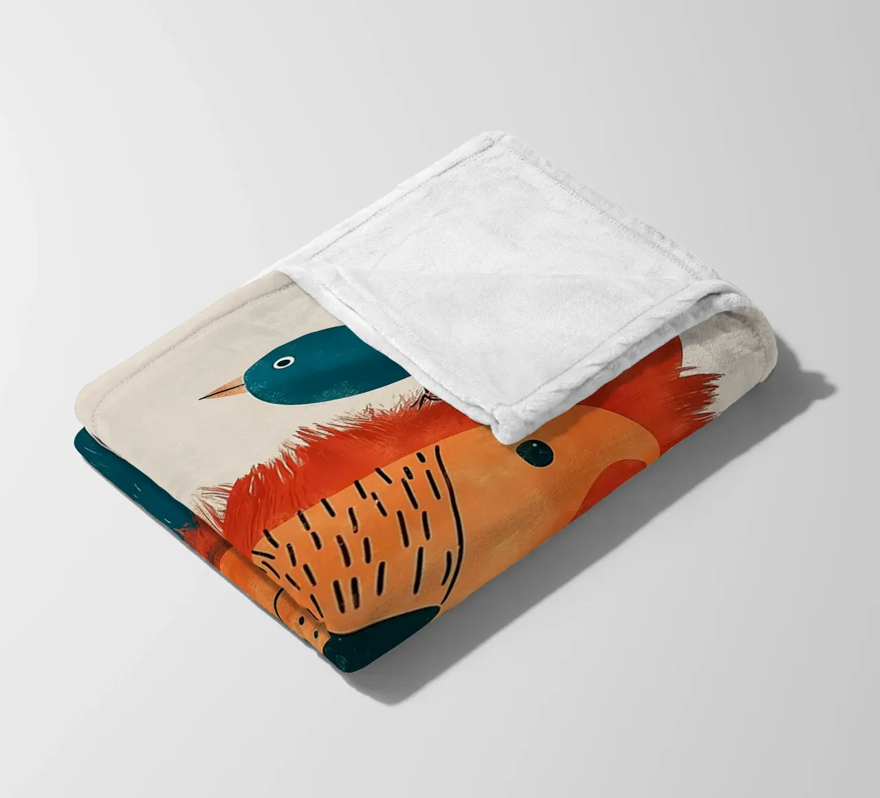 Leone gioioso con uccello coperta in pile da Damion Francis