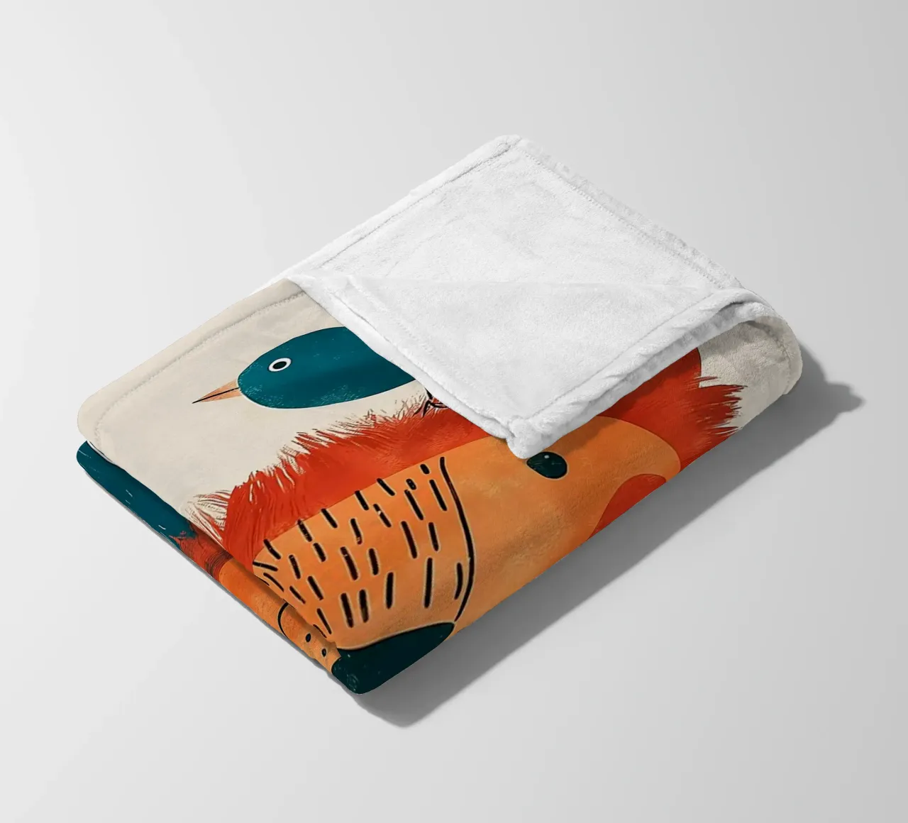 Leone gioioso con uccello coperta in pile da Damion Francis