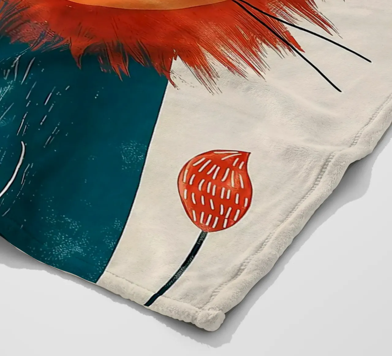 Leone gioioso con uccello coperta in pile da Damion Francis
