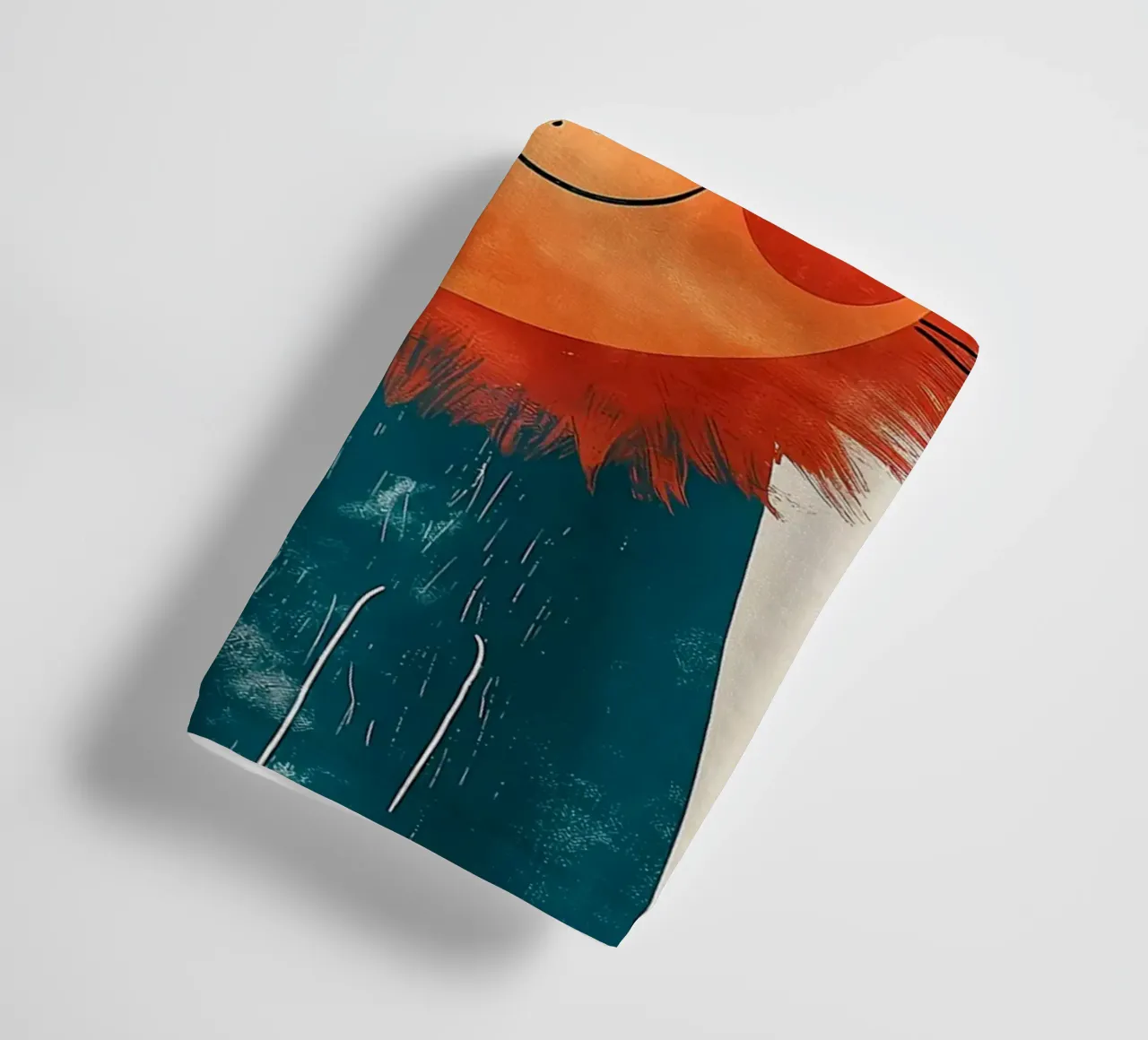 Joyful Lion with a bird towel by Damion Francis