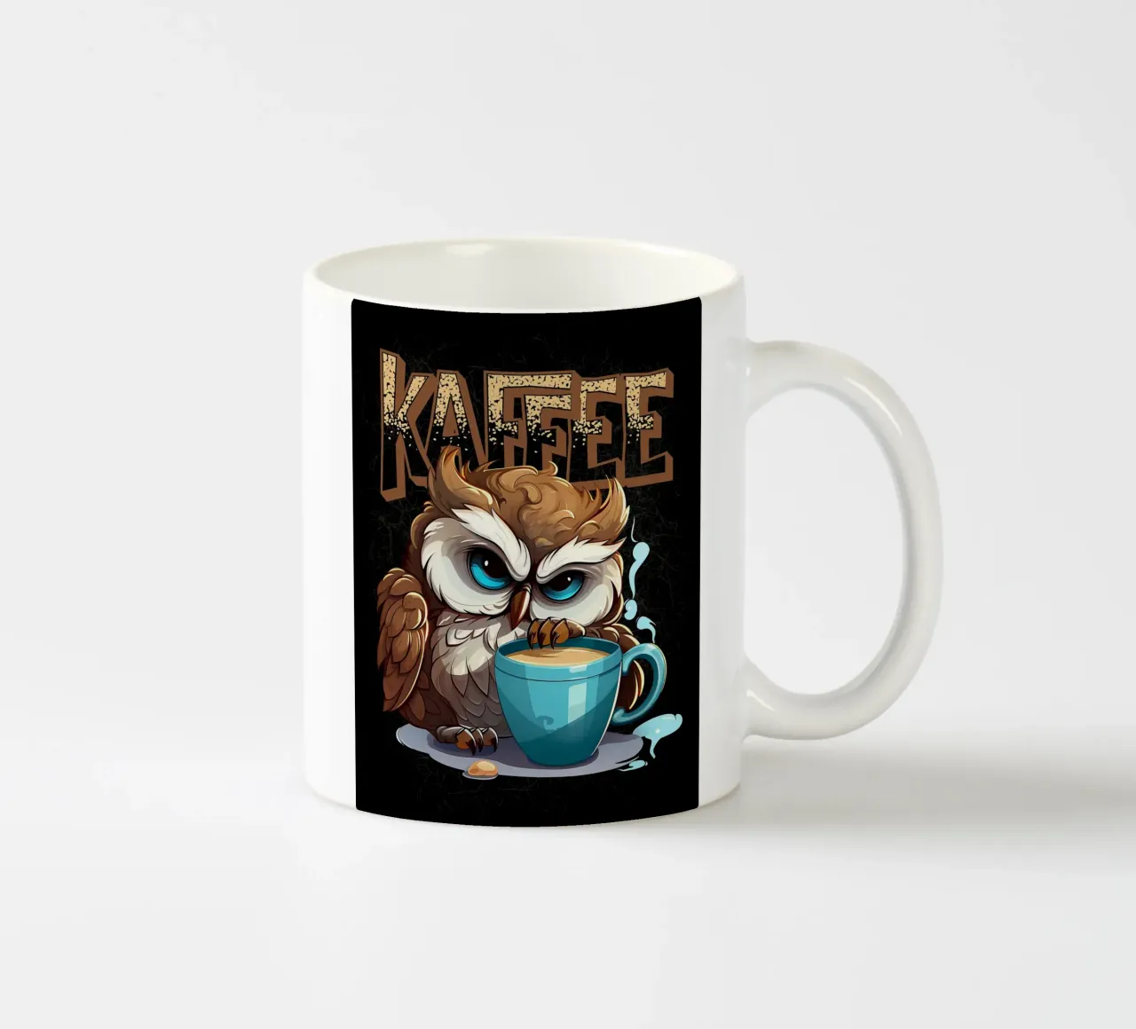 Gufo amante del caffè tazza in ceramica da Damion Francis