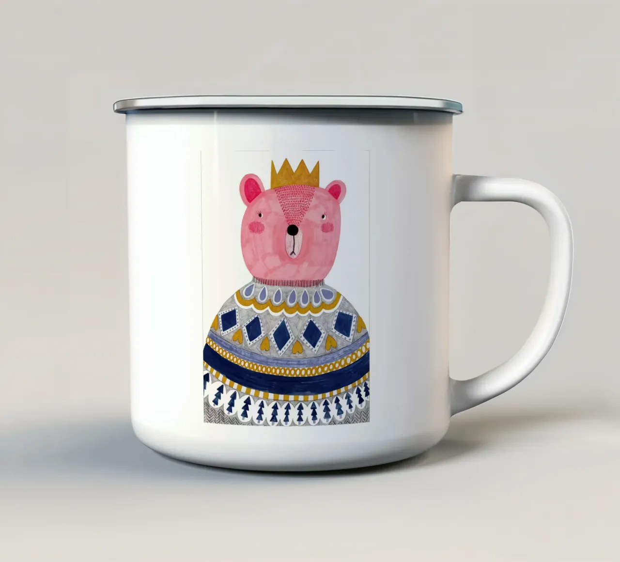 RE ORSO tazza in smalto da Damion Francis