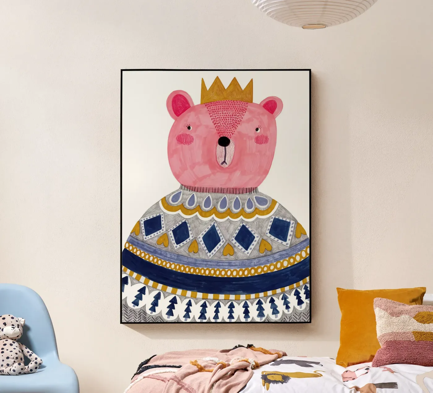 KING BEAR acryl van Damion Francis