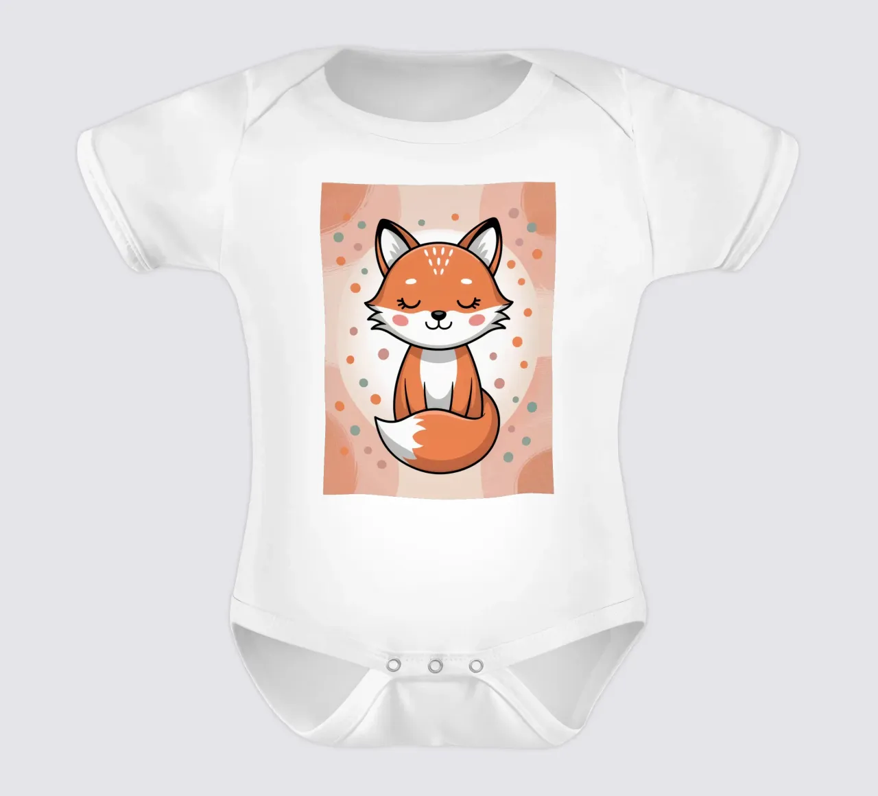 Fuchs Kurzarm Babybody von Damion Francis